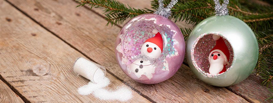 Kerstdecoraties met Foam Clay en Silk Clay