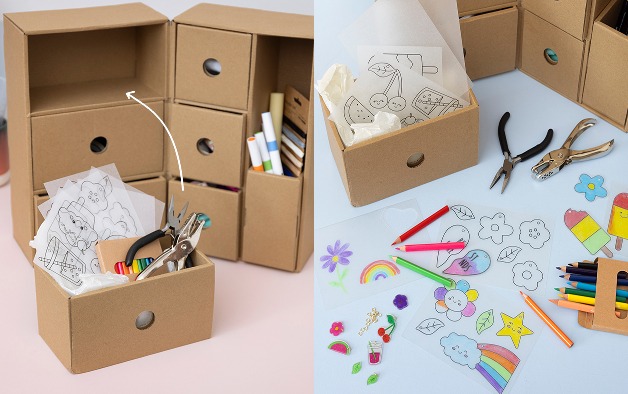 Craft station drawer - displayed content