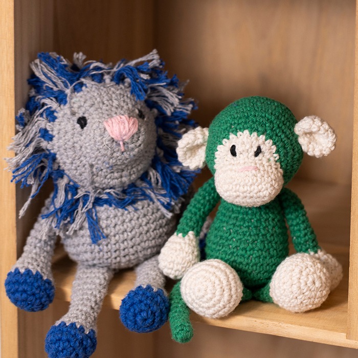 Amigurumi animal - Lion and monkey