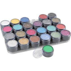 Palette de maquillage pour visage à base d'eau, ass. de couleurs, 24x15ml/ 1 Pq.