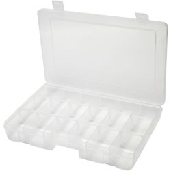 Opslag doos, afm 27x19 cm, gatgrootte 5x4,5 cm, 1 stuk