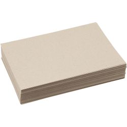 Carton Recyclé, A4, feuille 210x297 mm, 225 gr, brun gris, 125flles/ 1 Pq.