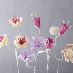 Papier Cr&eacute;pon, feuille 25x60 cm, Cr&ecirc;p&eacute; &agrave; 180%, 105 gr, harmonie violet/rose, 8 flles/ 1 Pq.