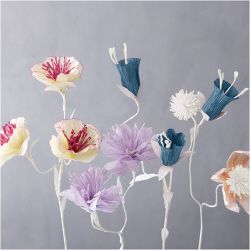 Papier Cr&eacute;pon, feuille 25x60 cm, Cr&ecirc;p&eacute; &agrave; 180%, 105 gr, harmonie bleu/vert, 8 flles/ 1 Pq.