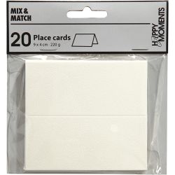 Naamkaarten, afm 9x4 cm, 220 gr, wit, 20 stuk/ 1 doos