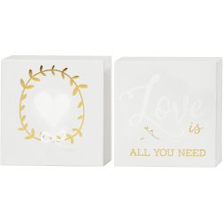 Canvas met goudkleurige motieven