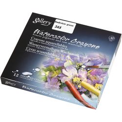 Pastels à la cire aquarellables