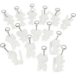 Figurines en tissu avec porte-clés