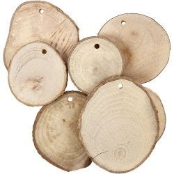 Houten schijven met gat