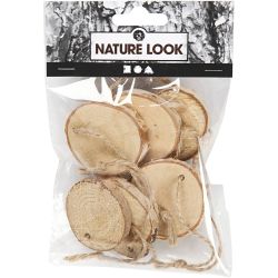 Houten schijf met ophangoog