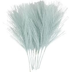 Plumes artificielles, L : 15 cm, L : 8 cm, bleu clair, 10 pièces/ 1 Pq.