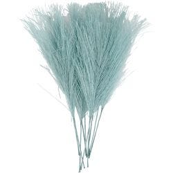 Plumes artificielles, L : 15 cm, L : 8 cm, turquoise, 10 pièces/ 1 Pq.
