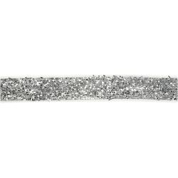 Ruban décoratif, L : 10 mm, argent, 5 m/ 1 rouleau