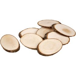 Houten schijf met bast