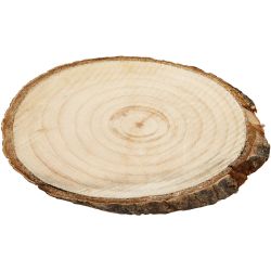 Houten schijf met bast