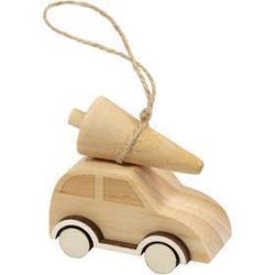 Auto met kerstboom
