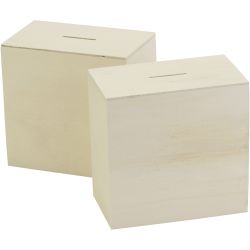 Houten spaarpot