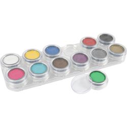 Palette de maquillage pour visage à base d'eau, ass. de couleurs, 12x2.50ml/ 1 pièce