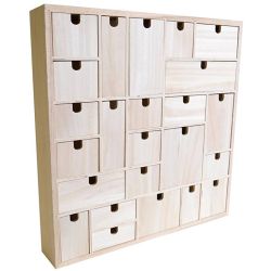 Calendrier de l'Avent en bois à décorer