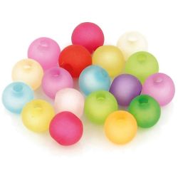 Perles Rondes colorées givre