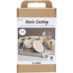 Kit DIY Moulage en Résine, Pot avec couvercle, beige, blanc cassé, 1 Pq.