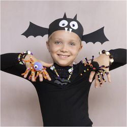 Kit DIY Accessoires Terrifiants, Costumes et bijoux, couleurs Halloween, 1 Pq.