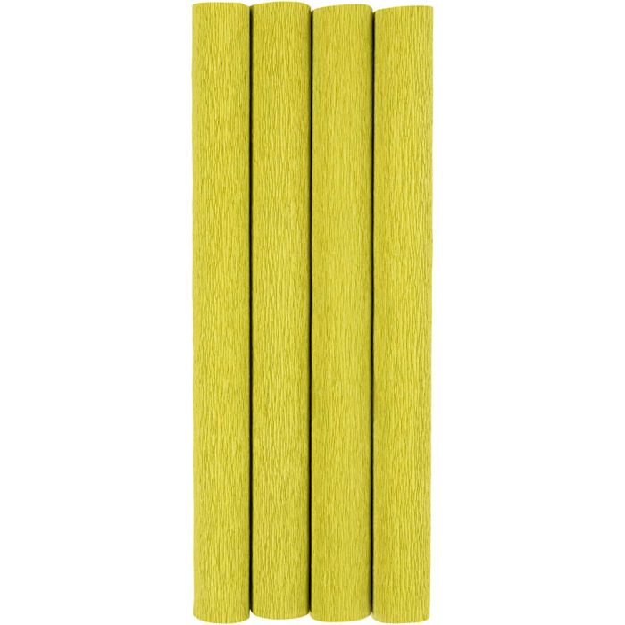 Papier Crépon, feuille 25x60 cm, Crêpé à 180%, 105 gr, vert clair, 4 flles/ 1 Pq.