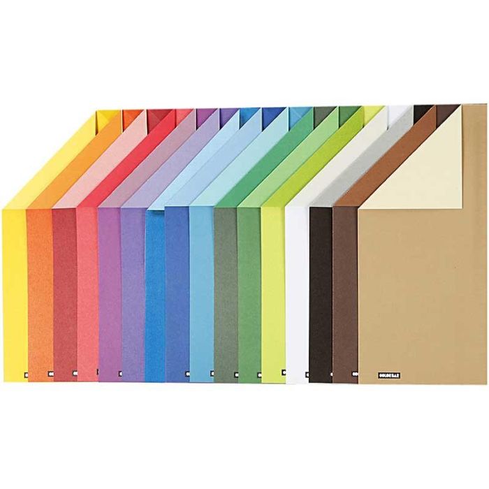 Papier Cartonné Color Bar, A4, feuille 210x297 mm, 250 gr, 16 flles ass./ 1 Pq.
