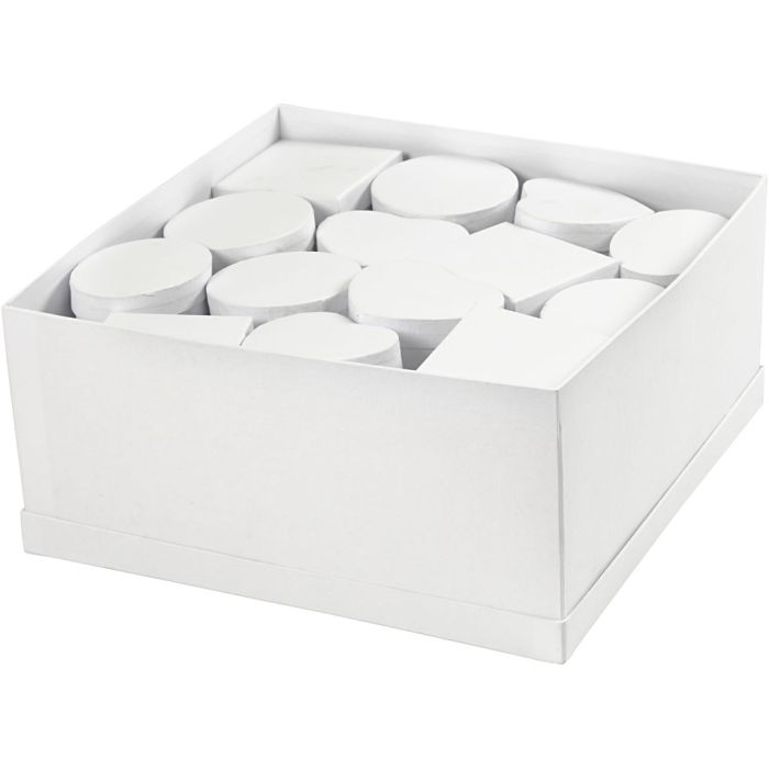Dozen in displaybox, afm 10x5 + 12x5 cm, wit, 27 stuk/ 1 doos