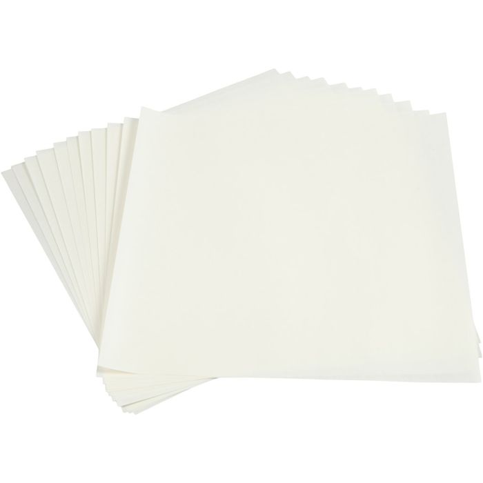 Lantaarnpapier, vel 30x30 cm, 80 gr, wit, 12 vel/ 1 doos