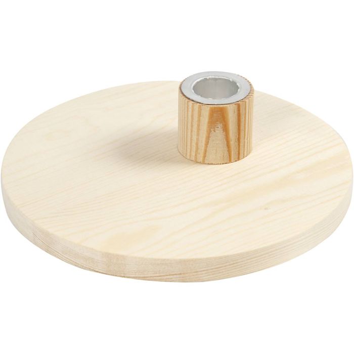 Kandelaar, H: 4 cm, d 16 cm, 1 stuk