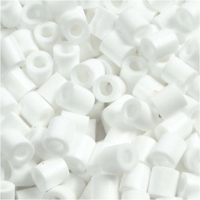 Foto kralen, afm 5x5 mm, gatgrootte 2,5 mm, medium, wit (15), 6000 stuk/ 1 doos