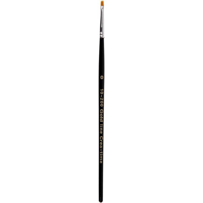 Pinceaux Gold Line, Plat, dim. 0, L : 18,5 cm, L : 1 mm, 12 pièces/ 1 Pq.