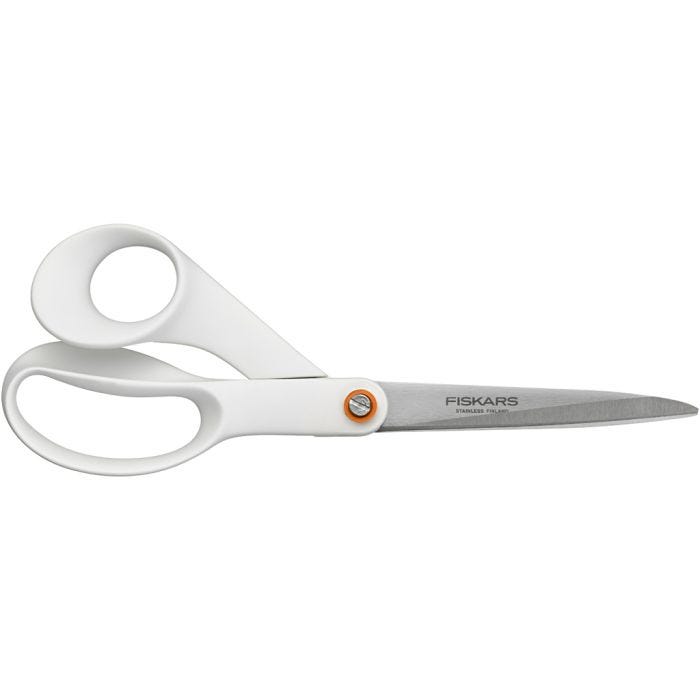 Ciseaux à Usage Général, L : 21 cm, blanc, 1 pièce