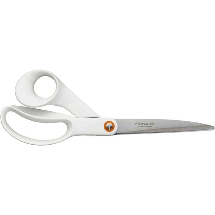 Ciseaux à Usage Général, L : 24 cm, droitier, blanc, 1 pièce
