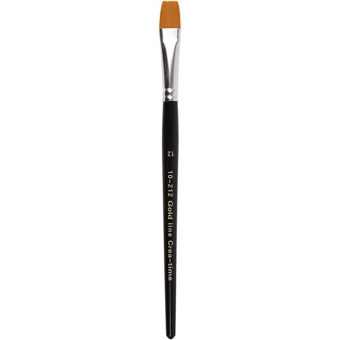 Pinceaux Gold Line, dim. 11, L : 19 cm, L : 9 mm, Plat, 6 pièces/ 1 Pq.