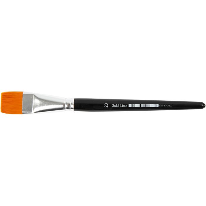 Pinceaux Gold Line, dim. 20, L : 21 cm, L : 24 mm, Plat, 6 pièces/ 1 Pq.