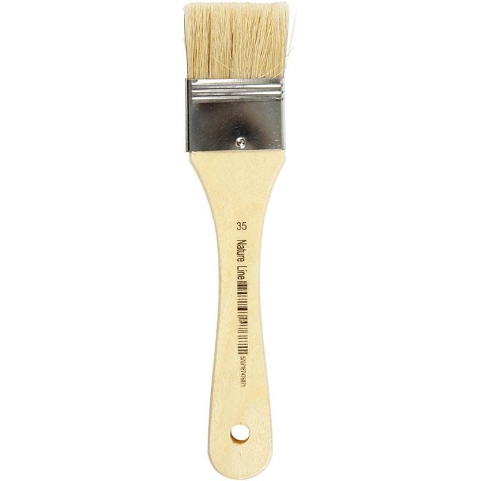 Pinceaux pour vernis, L : 18,5 cm, L : 35 mm, Plat, 12 pièces/ 1 Pq.