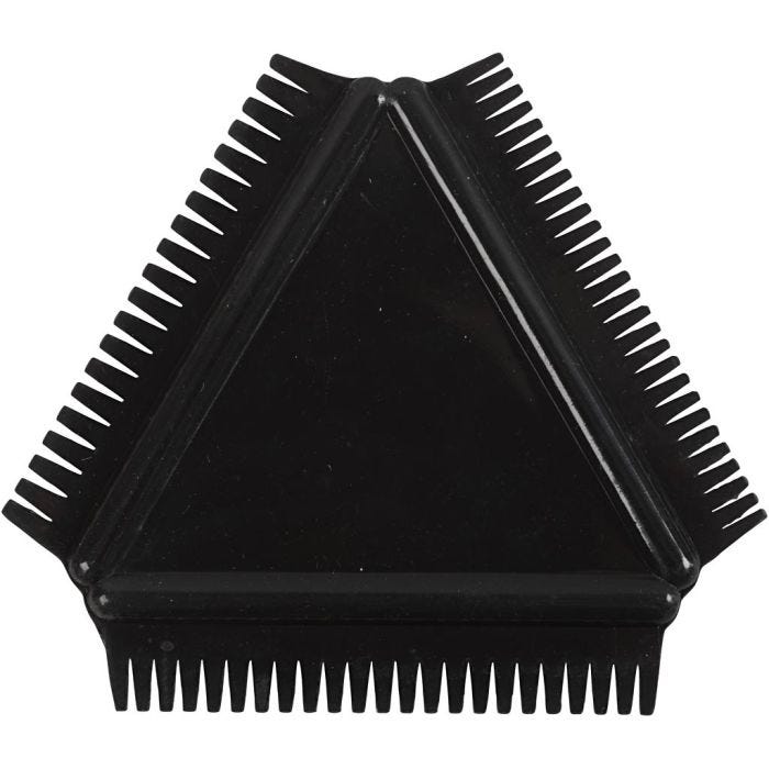 Peigne à structure en caoutchouc, dim. 9 cm, noir, 1 pièce