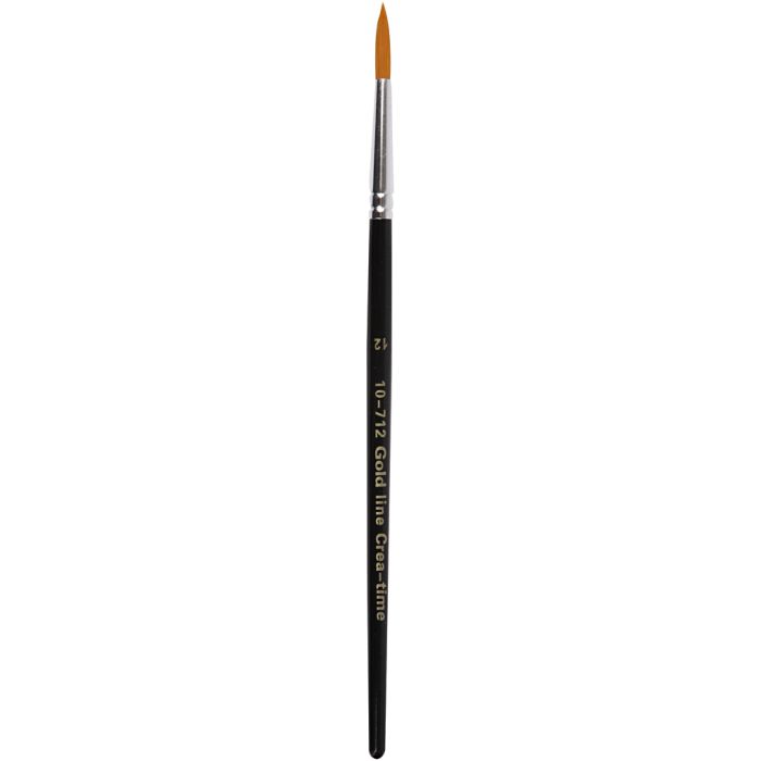 Pinceaux Gold Line, dim. 12, L : 18,5 cm, L : 5 mm, rond, 6 pièces/ 1 Pq.