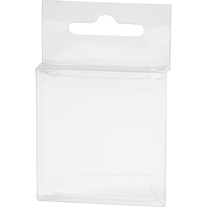 Boîte d'emballage en PET, dim. 51x54x10 mm, 100 pièces/ 1 Pq.