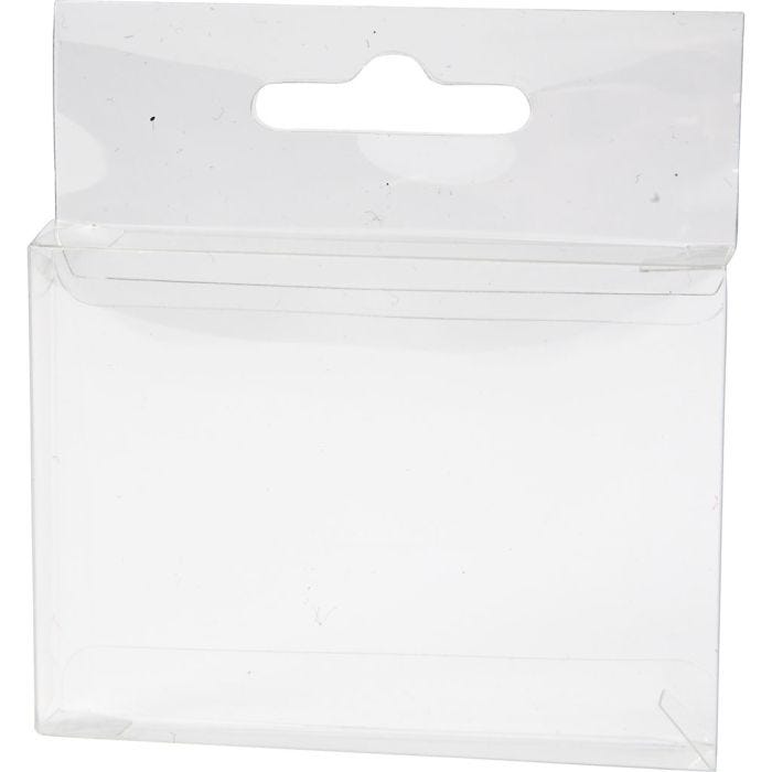 Boîte d'emballage en PET, dim. 74x54x10 mm, 100 pièces/ 1 Pq.