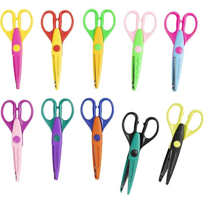 Ciseaux à motifs, L : 16 cm, 10 pièces/ 1 Pq.