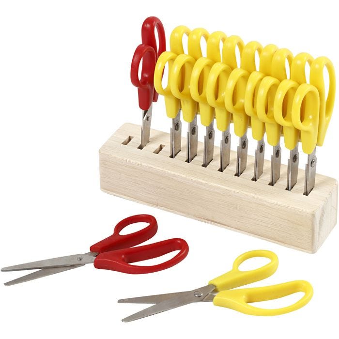 Ciseaux pour Enfants, L : 12,5 cm, rund, 12 pièces/ 1 Pq.
