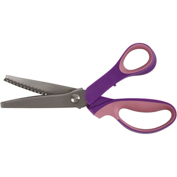 Ciseaux à cranter, L : 23,5 cm, droitier, 1 pièce