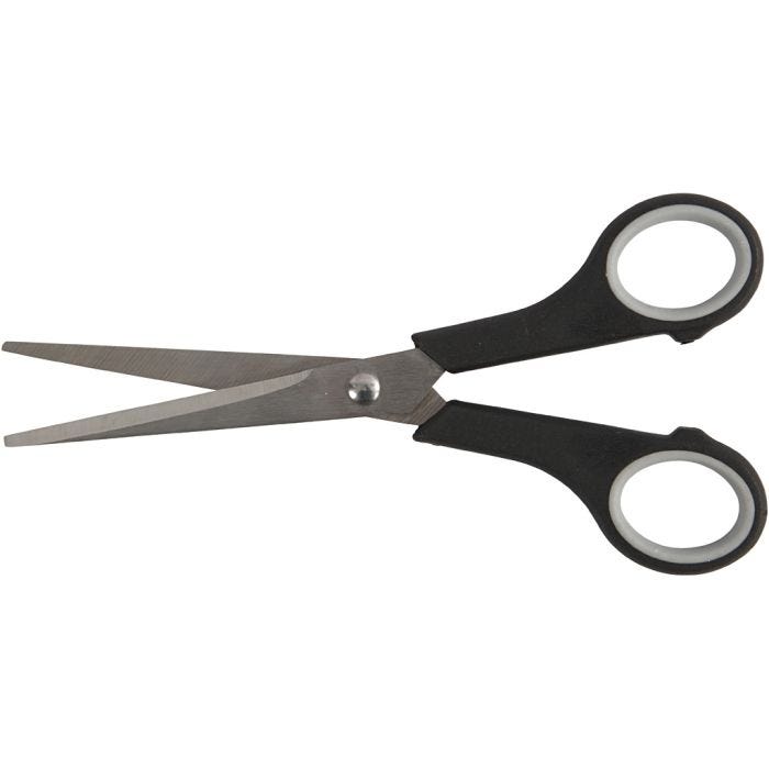 Ciseaux Tout-usage, L : 17 cm, droitier &amp; gaucher, 1 pièce