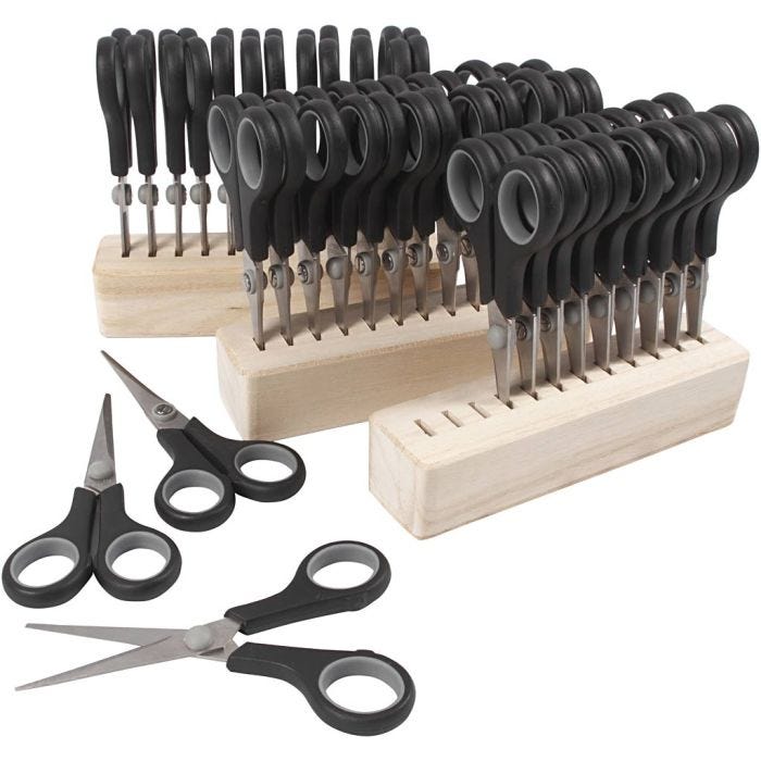 Ciseaux pour Enfants, L : 14 cm, droitier &amp; gaucher, noir, 1 set