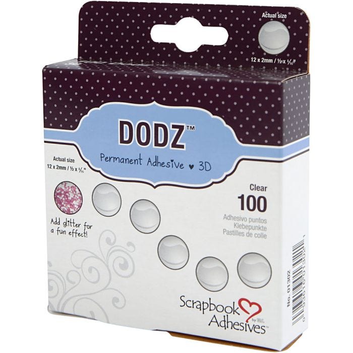 DODZ points autocollants, d 12 mm, ép. 2 mm, 100 pièce/ 1 Pq.