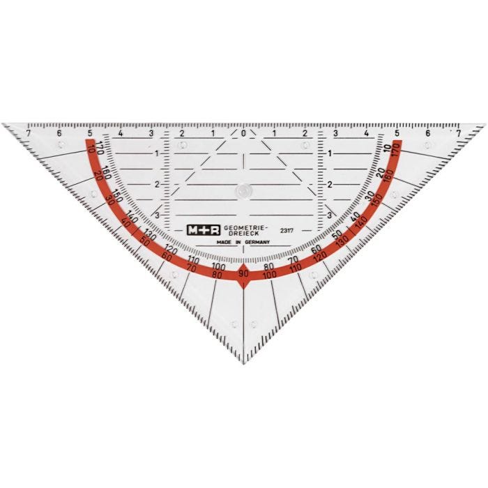 Equerre géométrique, L : 16 cm, 1 pièce