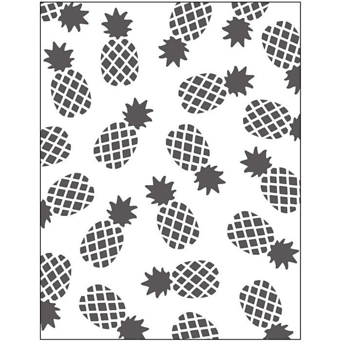 Gabarit d'embossage, ananas, dim. 11x14 cm, ép. 2 mm, 1 pièce